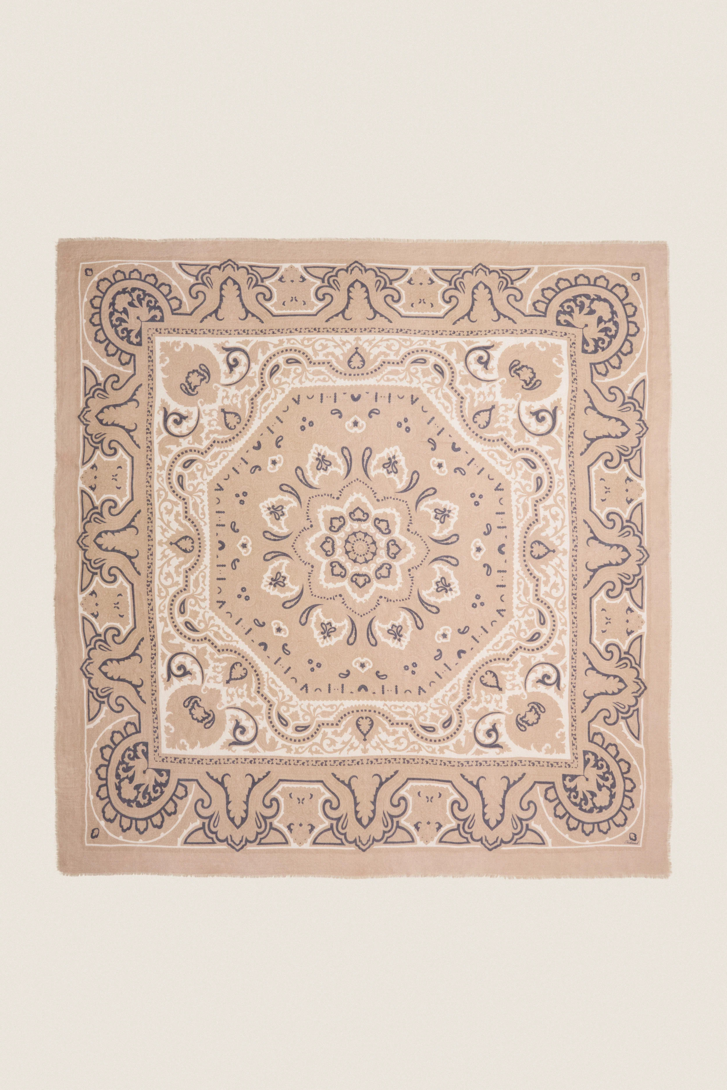 Wheat Bandana Silk Cashmere Blend Large Scarf | Tuckernuck (US)
