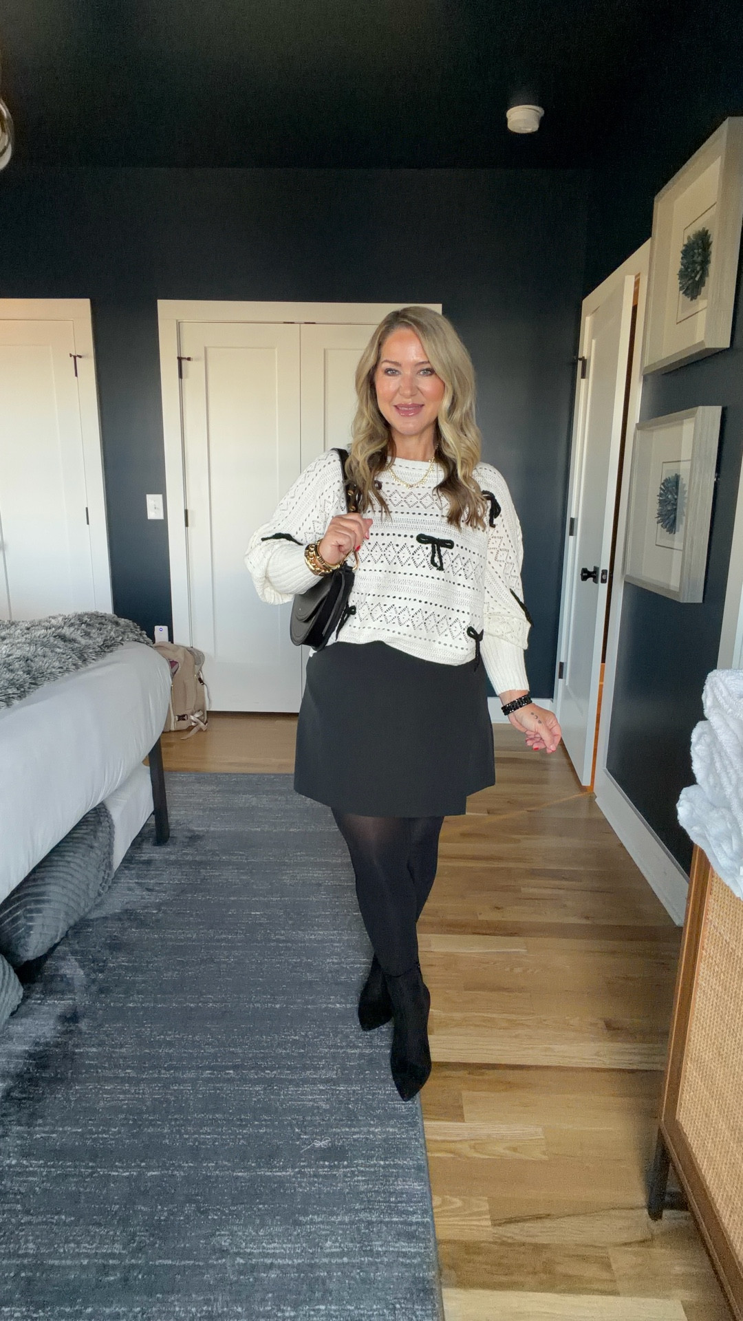 Sweater size medium, tank and skort size large. The skort I’m linking is a similar one I have because the one I’m wearing is out of stock. Booties tts 

#LTKMidsize #LTKOver40 #LTKPetite