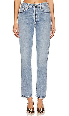 AGOLDE Riley High Rise Straight Crop in Hassle from Revolve.com | Revolve Clothing (Global)