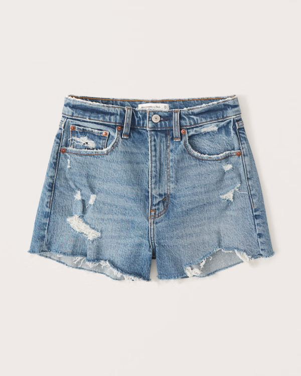 Women's High Rise Mom Shorts | Women's Bottoms | Abercrombie.com | Abercrombie & Fitch (US)
