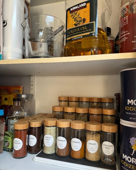 January refresh ✨ 
I updated my pantry with these lovely spice jars that make the whole pantry look so nice + organized. I’m loving it! 
Pantry storage, spice jars, organized kitchenn

#LTKhome #LTKfindsunder50