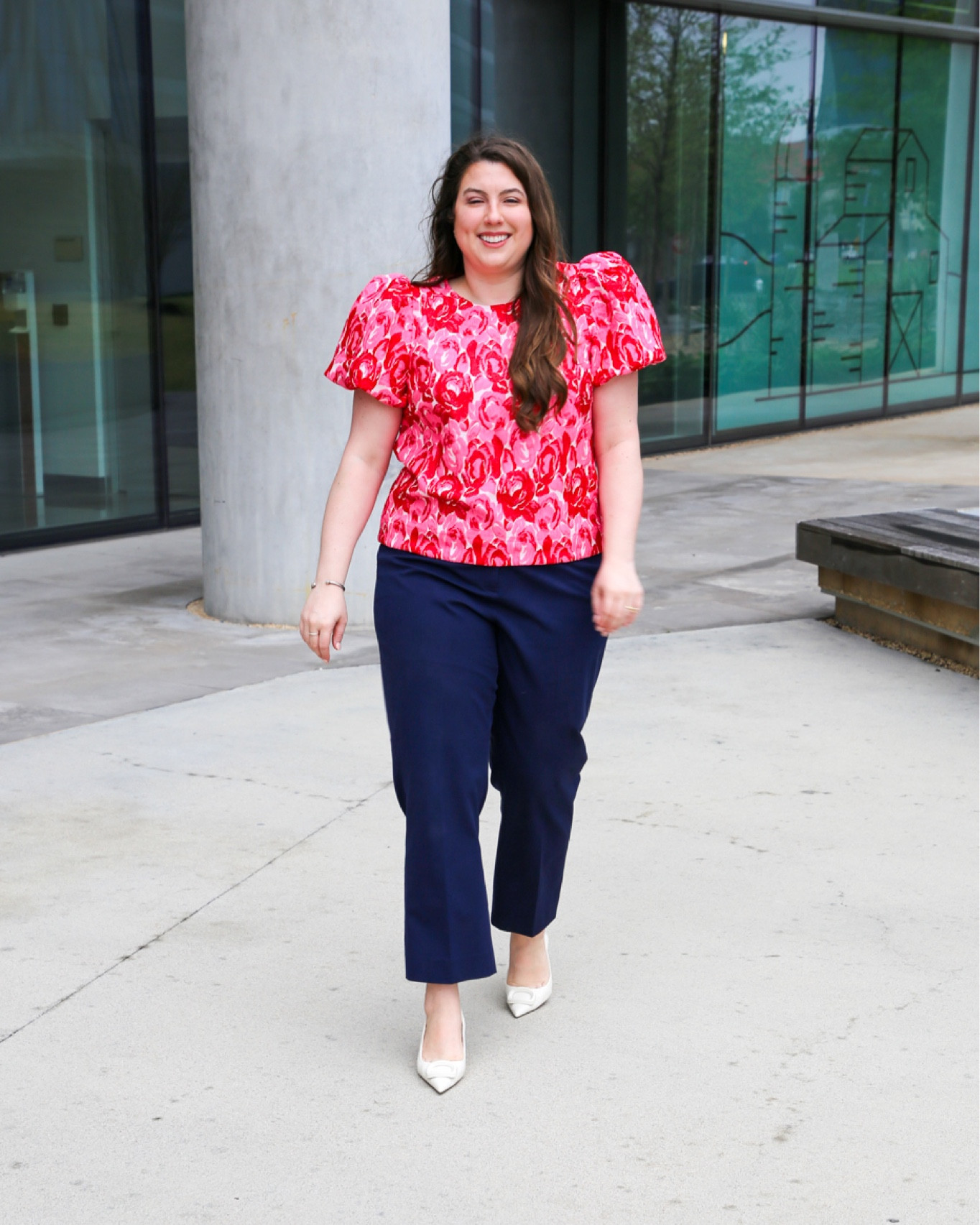 Love this short sleeve blouse for spring! 

Womens business professional workwear and business casual workwear and office outfits midsize outfit midsize style 

#LTKworkwear #LTKmidsize #LTKSeasonal