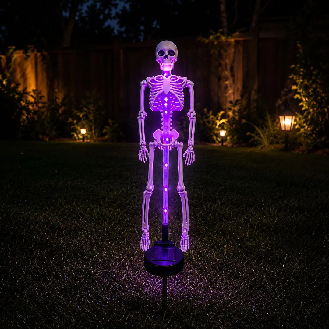 Skeleton Solar Light Garden Stake | Halloween Yard Decor | Outdoor Solar Light | Haunted Garden H... | Etsy (Global)