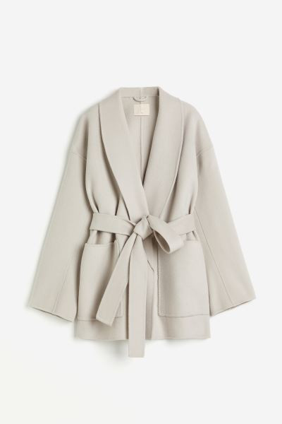 Tie-belt wool coat | H&M (UK, MY, IN, SG, PH, TW, HK)