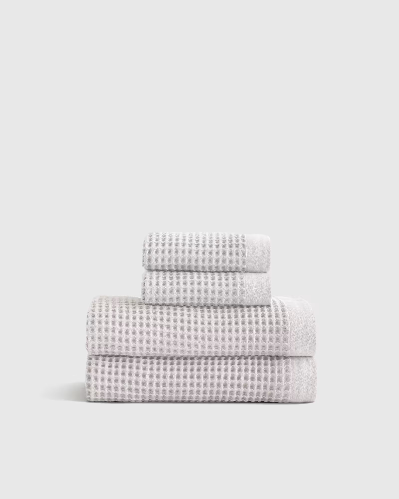 Organic Turkish Waffle Bath Towel Bundle in Silver | Quince