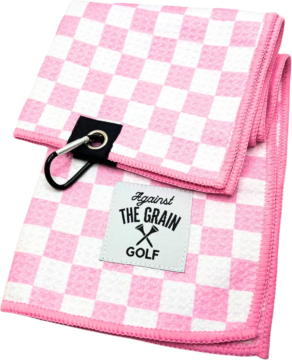 Against The Grain Microfiber Pink Golf Towel for Golf Bags Women with Clip - (12"x20") Blue & Whi... | Amazon (US)