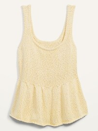 Sleeveless Textured Peplum-Hem Sweater | Old Navy (US)