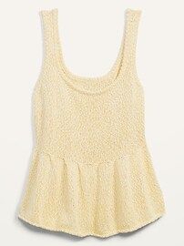 Sleeveless Textured Peplum-Hem Sweater | Old Navy (US)