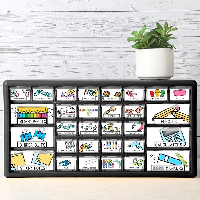 Frienda 84 Pcs 4 Sheet Classroom Toolbox Labels for Teacher,Pastel | Amazon (US)