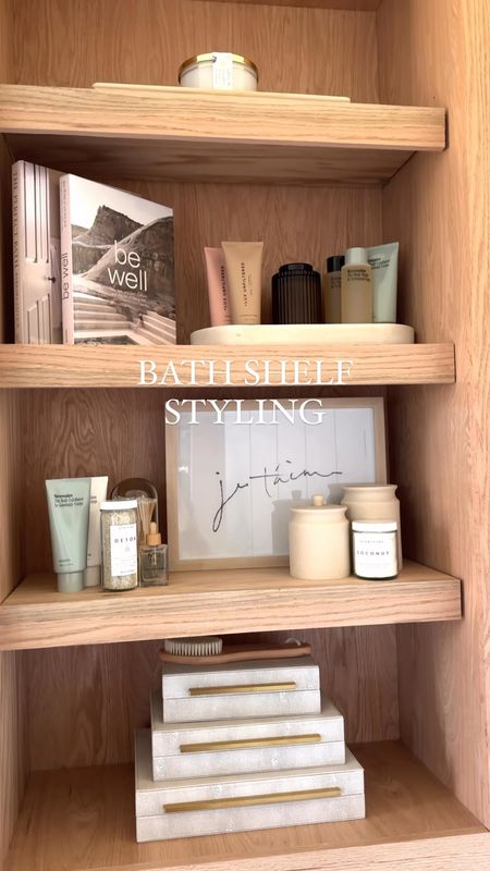 Bath shelf styling - all Amazon finds! Home decor, home design, bathroom, primary bath // 

#LTKfindsunder50 #LTKstyletip #LTKhome