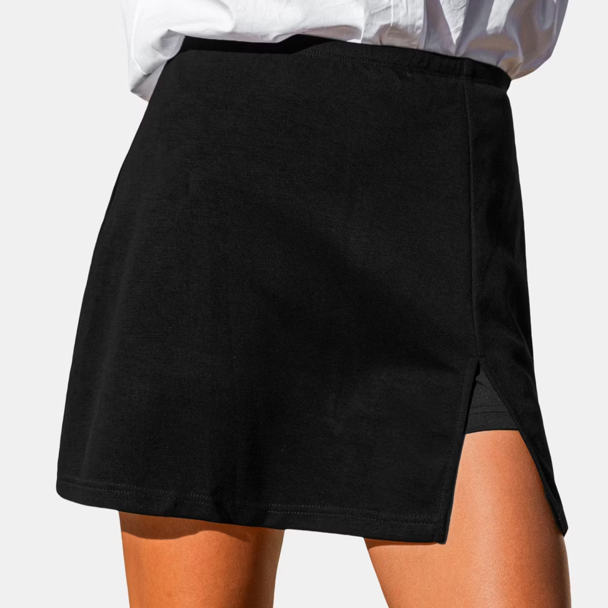Women's Casual Chic High-waisted Side Slit Shorts - Cupshe-L-Black | Target