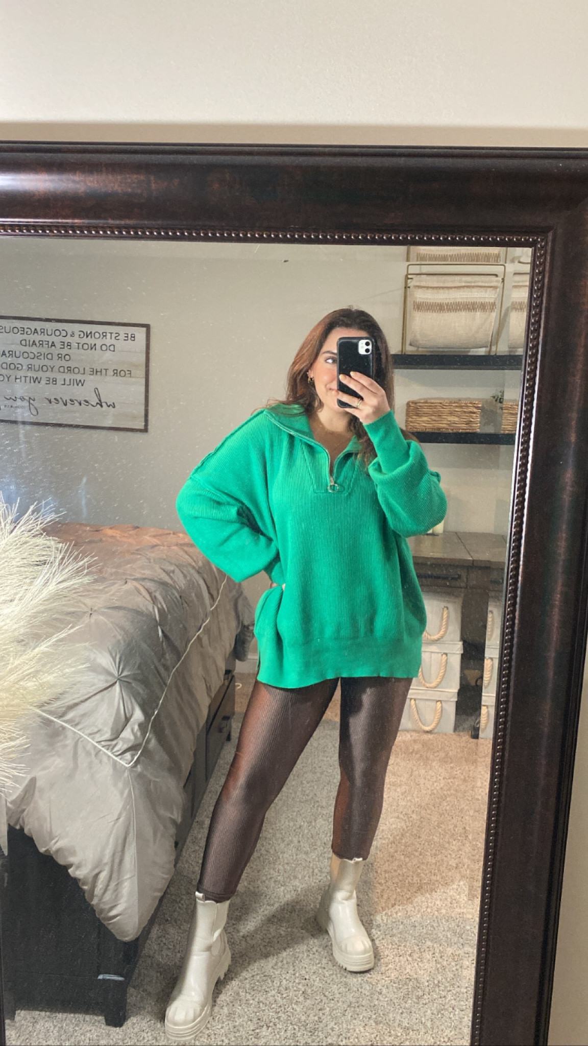 Size up 1 for the perfect oversized look on the sweater! 

#LTKSeasonal