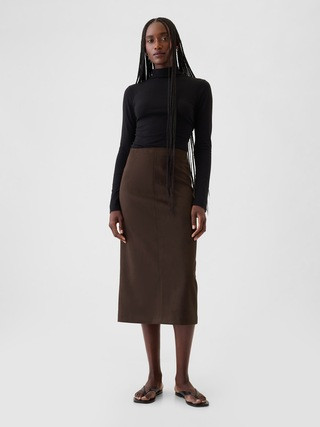 Vegan Suede Midi Skirt | Gap (US)