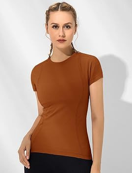 Loovoo Women Workout Shirts 1/2/3 Pack Athletic Compression Tee Dry Fit Yoga Gym Basic Tops | Amazon (US)