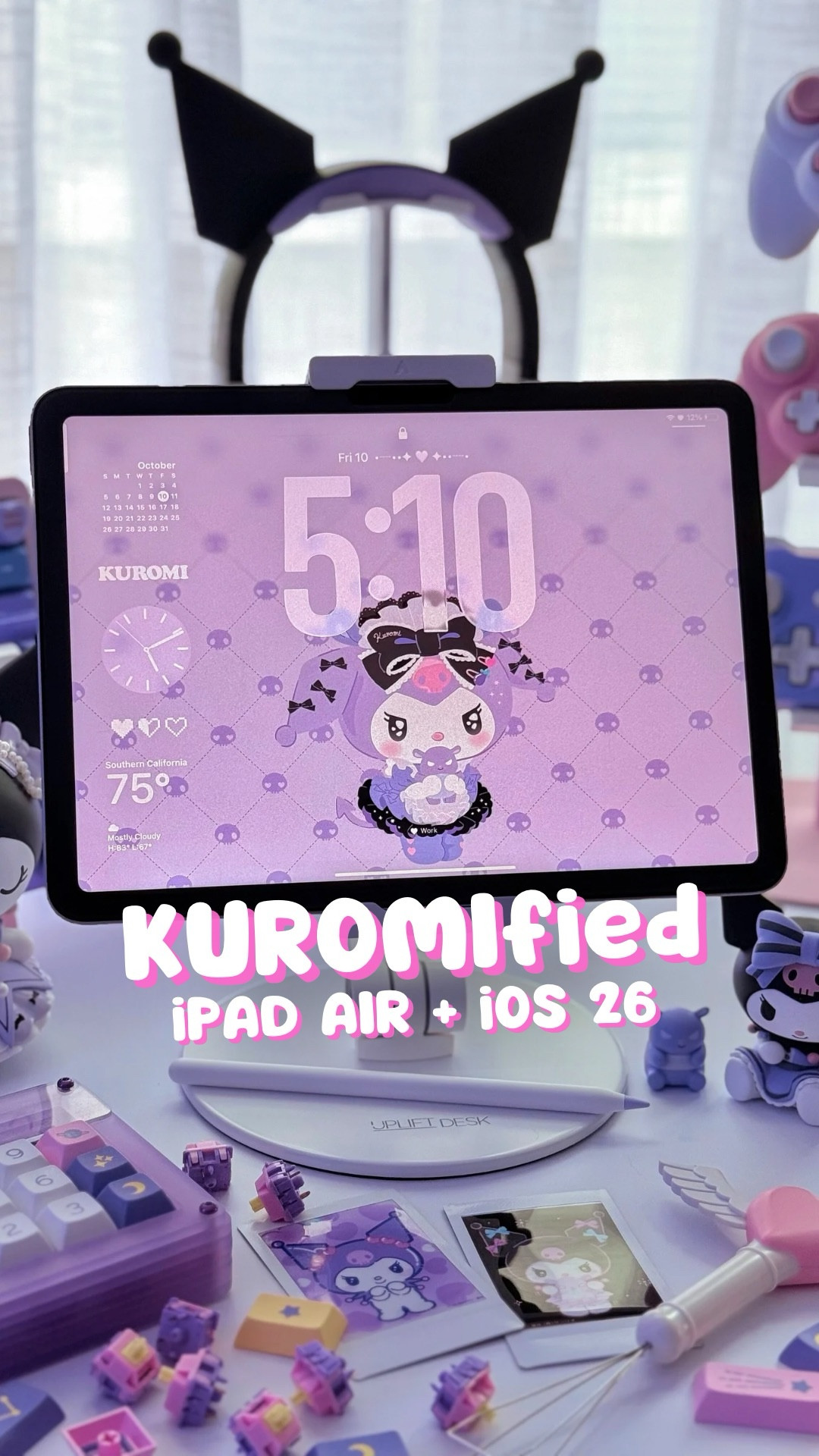 My KUROMIfied my iPad Air M3 using iOS 26! 💟 Which one is your favorite: Theme 1 or 2? 😍 Decorating my Lock Screen and Home Screen with new widgets and Liquid Glass was so much fun! 🥹✨ I’ve had this iPad for months now, but never actually took the time to personalize it. I was finally inspired after the new update dropped, and I’m so happy about how cute both of these Kuromi themes look! 🥰 Have you updated to iOS 26 yet? What kind of theme did you go with? 🖤

Linked my iPad setup below with similar items + alternatives for anything that is no longer available! ✌️✨

💜💕💜💕💜💕💜

iPad Air M3, kuromi, Sanrio, Apple iPad, iPad accessories, cute iPad accessories, purple iPad, lavender iPad, pastel purple, Apple Pencil, gaming setup, iOS 26, Liquid Glass, iPad setup

#LTKHome #LTKU #LTKFindsUnder100