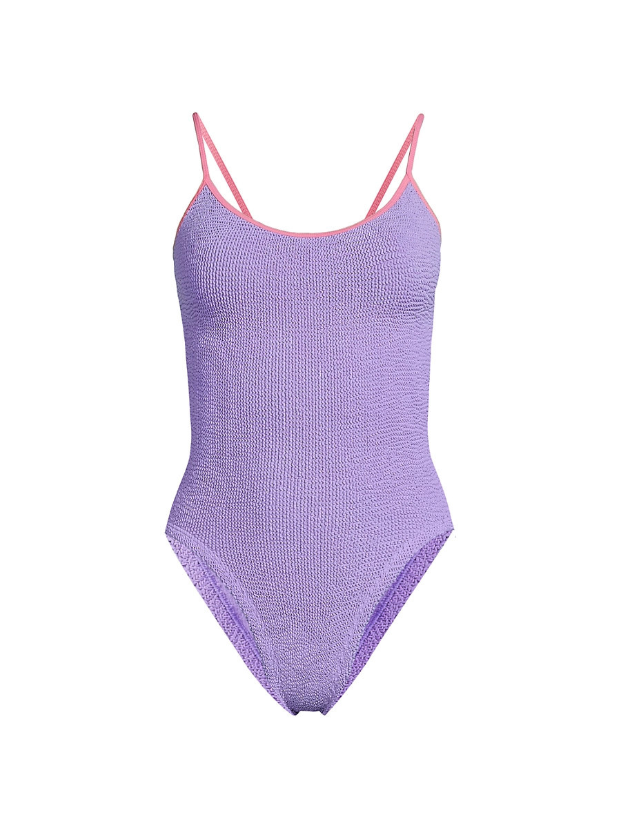 Women's Pamela Crinkle-Effect One-Piece Swimsuit - Lilac Bubblegum | Saks Fifth Avenue