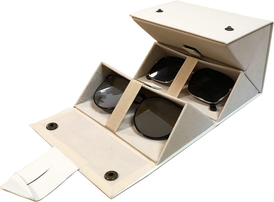 Longjet Sunglasses Organizer Box 4 Slots Multiple Pairs Eyeglasses Storage Display Travel Glasses... | Amazon (US)