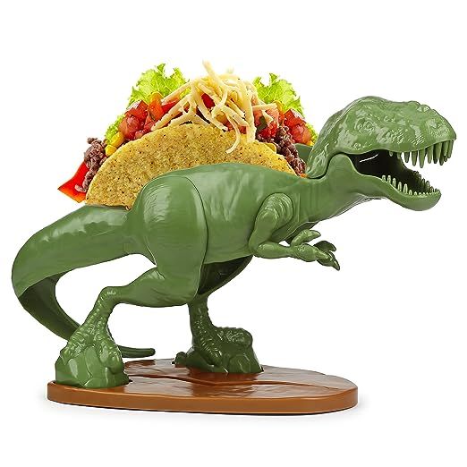 Funwares Tacosaurus T-Rex Dinosaur Jurassic-Era Taco Stand Holds 2 Tacos, Ultimate Dinosaur Taco ... | Amazon (US)