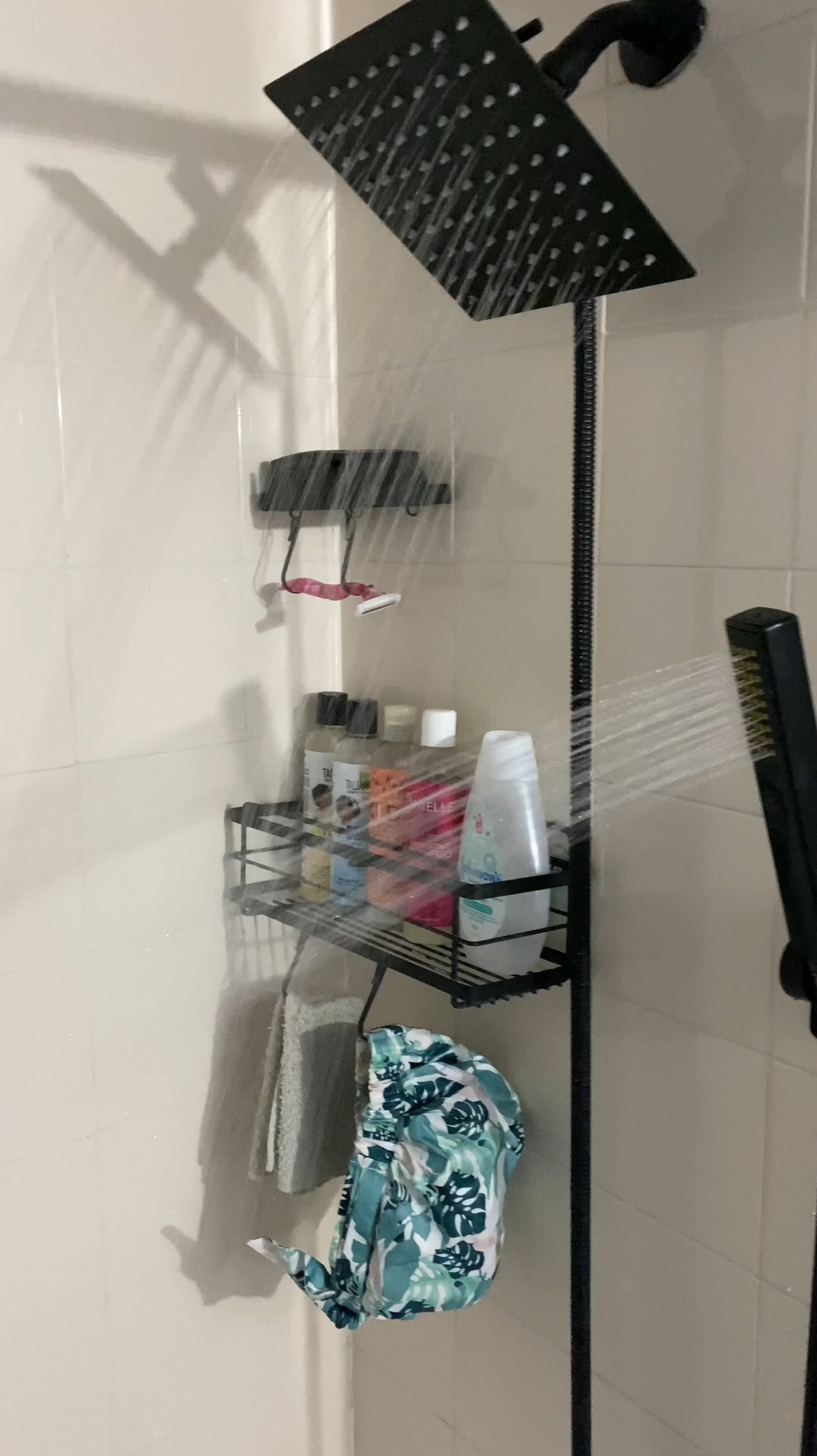 Matte Black shower Head with caddy and hooks

#LTKhome #LTKVideo #LTKfamily