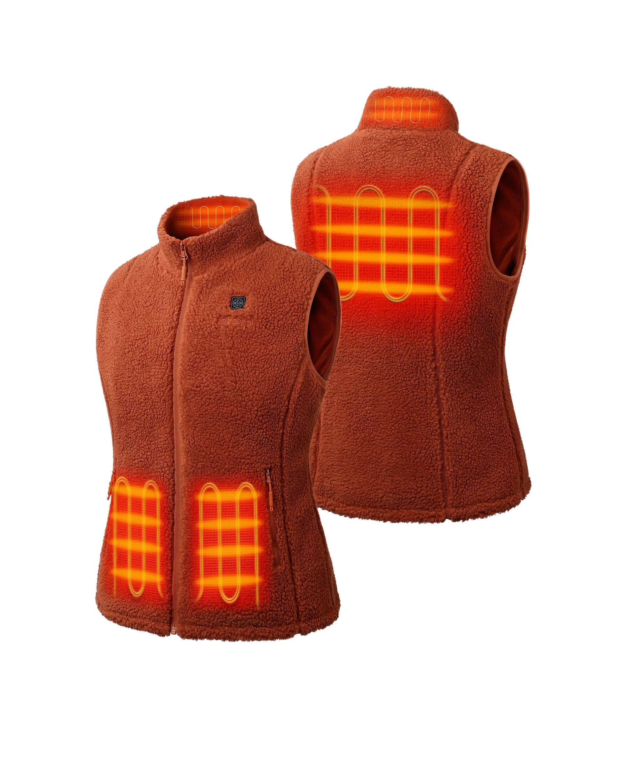 Women's Recycled Fleece Vest | 4 Heating Zones | ororo\u00ae | ORORO