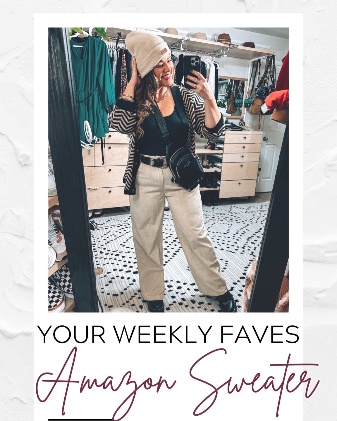 Midsize winter outfit size 14 Amazon fashion style Cardigan is so soft and cozy xl Spanx smoothing tank xl (code: TARYNTRULYXSPANX) Stretchy waist wide leg corduroy pants xl Doc martens boots tts size 9 Sling bag is Amazon Beanie and accessories Amazon

#LTKstyletip #LTKSeasonal #LTKCyberweek