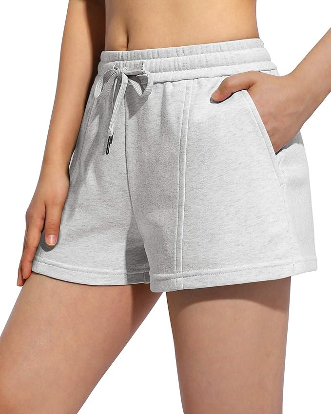 Promover Women's Athletic Shorts Cotton Lounge Shorts Elastic Waist Workout Running Sweat Shorts ... | Amazon (US)