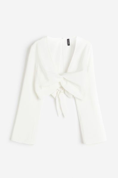 Knot-detail Modal-blend Blouse | H&M (US)