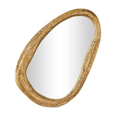 Aluminum Abstract Wall Mirror Gold - Olivia & May | Target