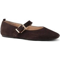 Lands' End Women's Suede Mary Jane Shoes in Dark Brown | Size: 4 | Debenhams UK
