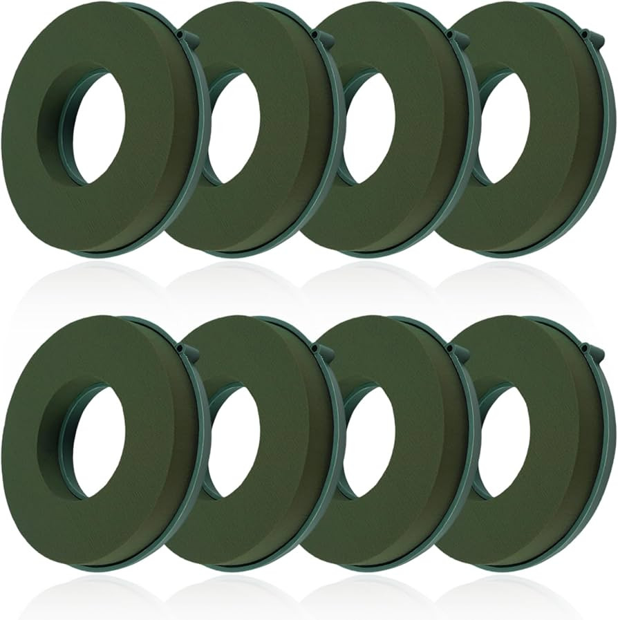 ZOFORTY 8PCS Floral Foam Rings 6 Inch Round Floral Wet Foam Ring Flower Arrangement Kit for Flori... | Amazon (US)