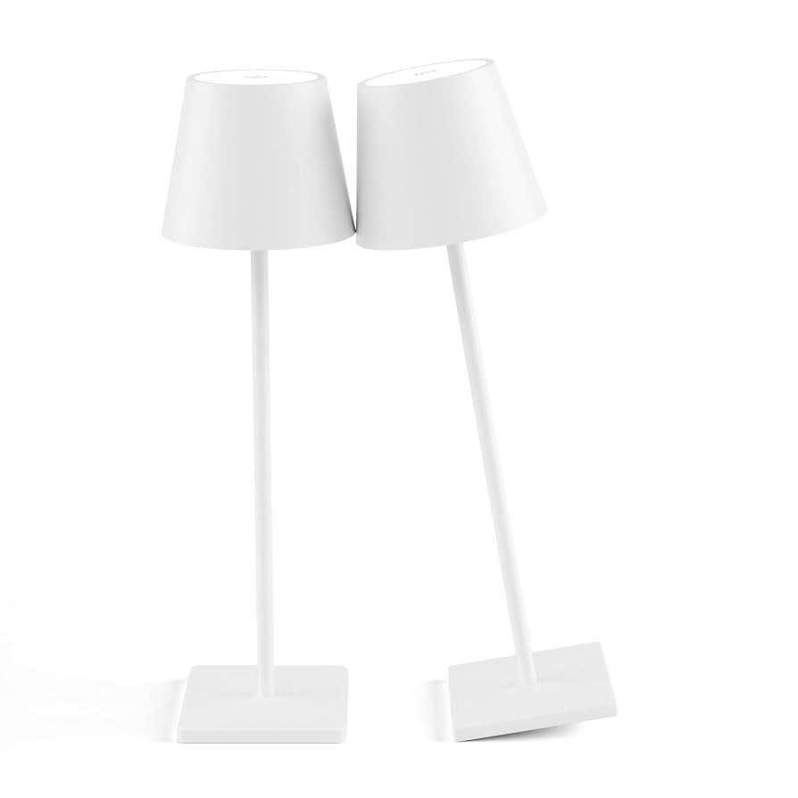 2-Pack Rechargeable Table Lamps, LED Cordless Table Lamp, 3W 5500mAh Battery Operated Table Light... | Amazon (US)