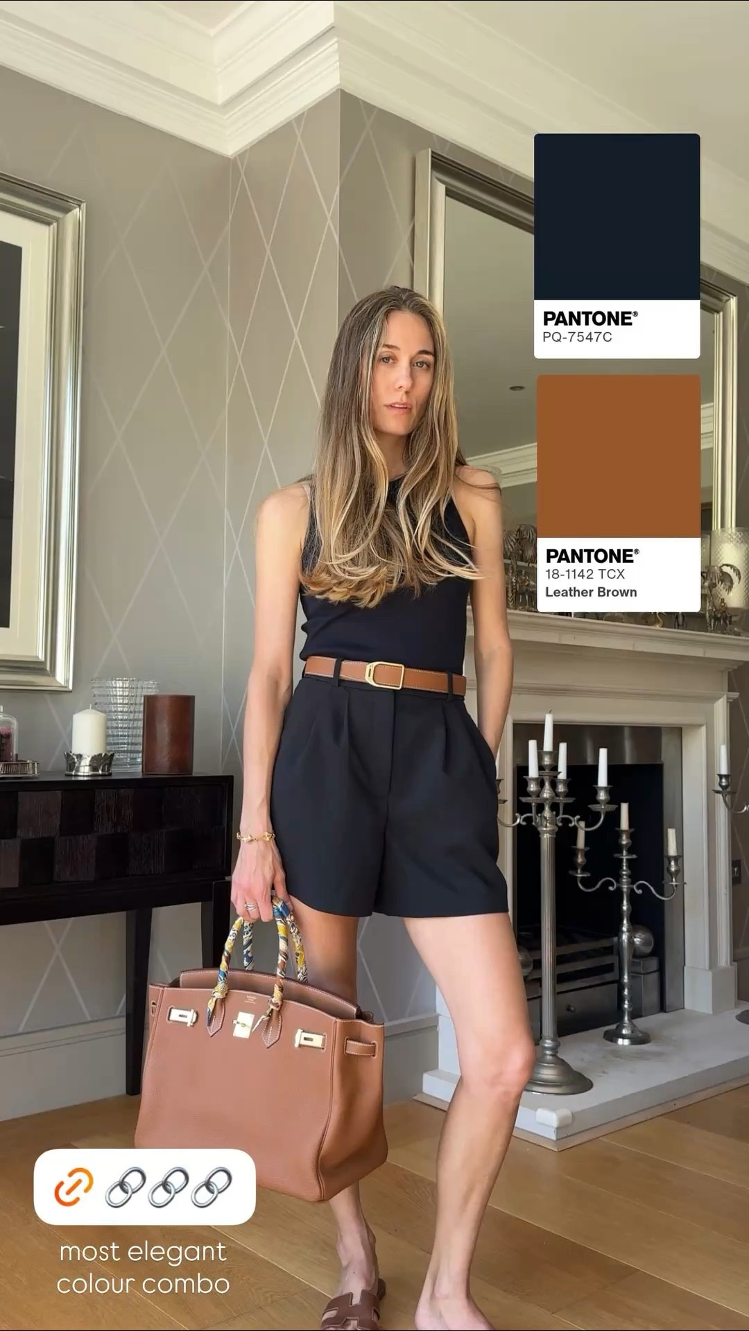 most elegant 
colour combo Style tip on summer outfits and elegant colour combinations navy and brown 

#LTKeurope #LTKstyletip #LTKsummer