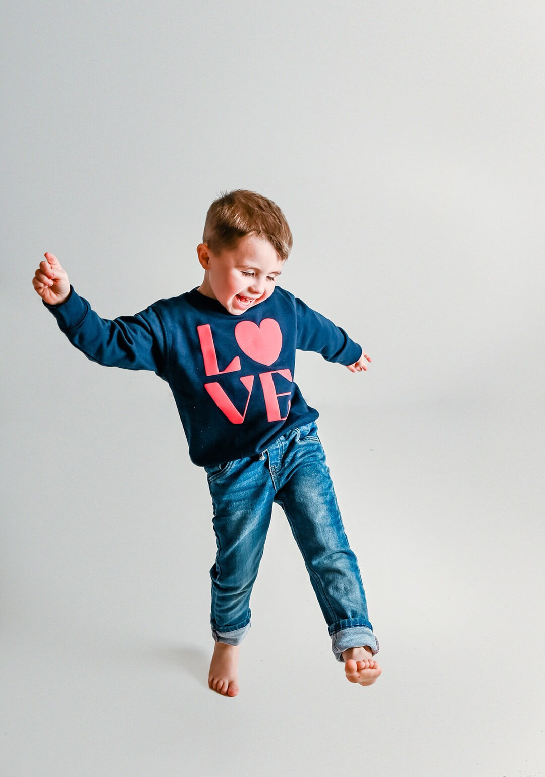 Navy LOVE Sweatshirt PUFF PRINT | Etsy (US)