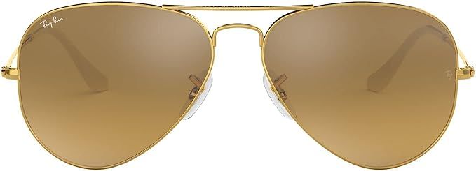 Ray-Ban Women's RB3025 Classic Mirrored Aviator Sunglasses | Amazon (US)