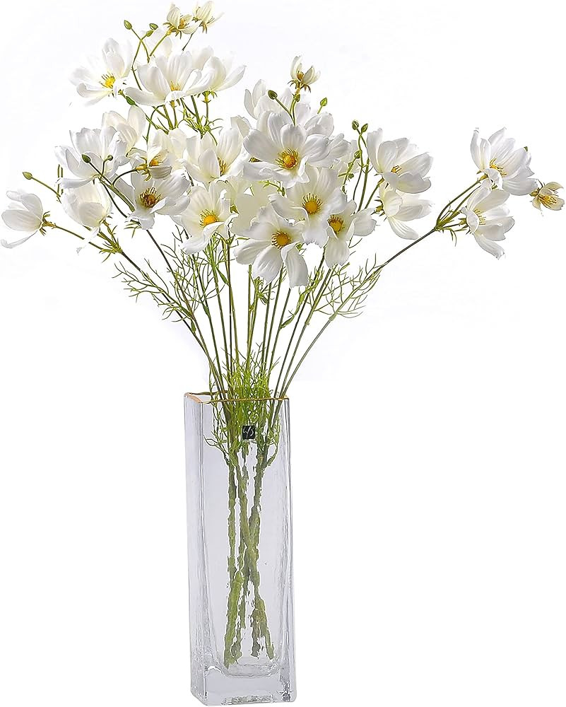 Artificial Wild Flower Cosmos 6pcs Long Stem Coreopsis for Wedding Bridal DIY Bouquet Home Décor... | Amazon (US)