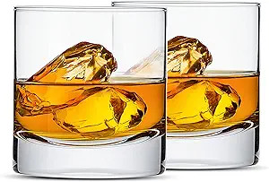 LUXU Crystal Whiskey Glasses, 13oz Heavy Base Old Fashioned Rocks Glasses - Lowball Bar Glasses f... | Amazon (US)