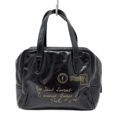 Auth YvesSaintLaurent rivegauche (YSL) Y-Mail 197459 Black Patent Leather - | eBay | eBay US
