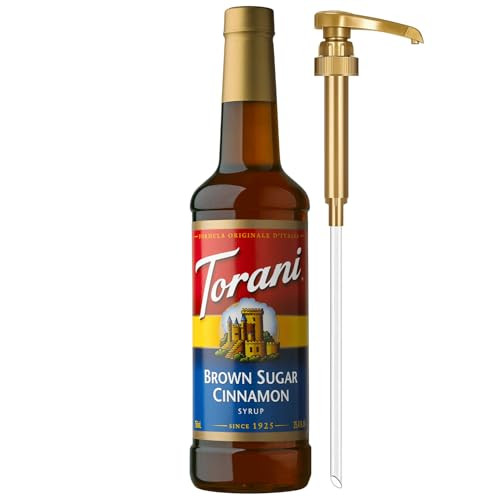 Torani Brown Sugar Cinnamon Coffee Syrup, Flavored Syrup for Drinks, Pump Included, 25.4 Fl Oz | Amazon (US)