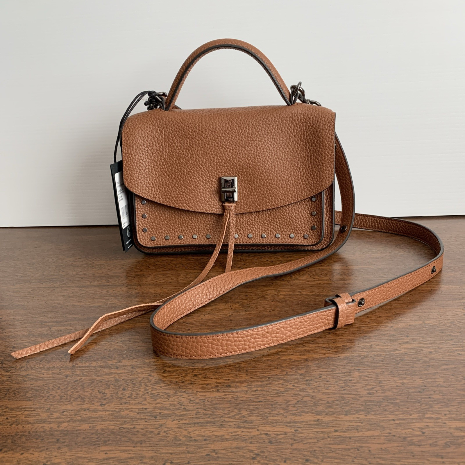 Rebecca Minkoff Small Darren Messenger Crossbody Bag In Rocher Brown MSRP $298 | eBay AU