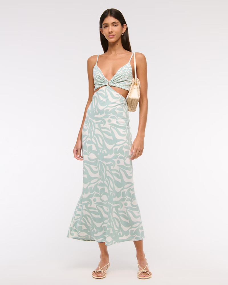 Cutout Slip Maxi Dress | Abercrombie & Fitch (US)