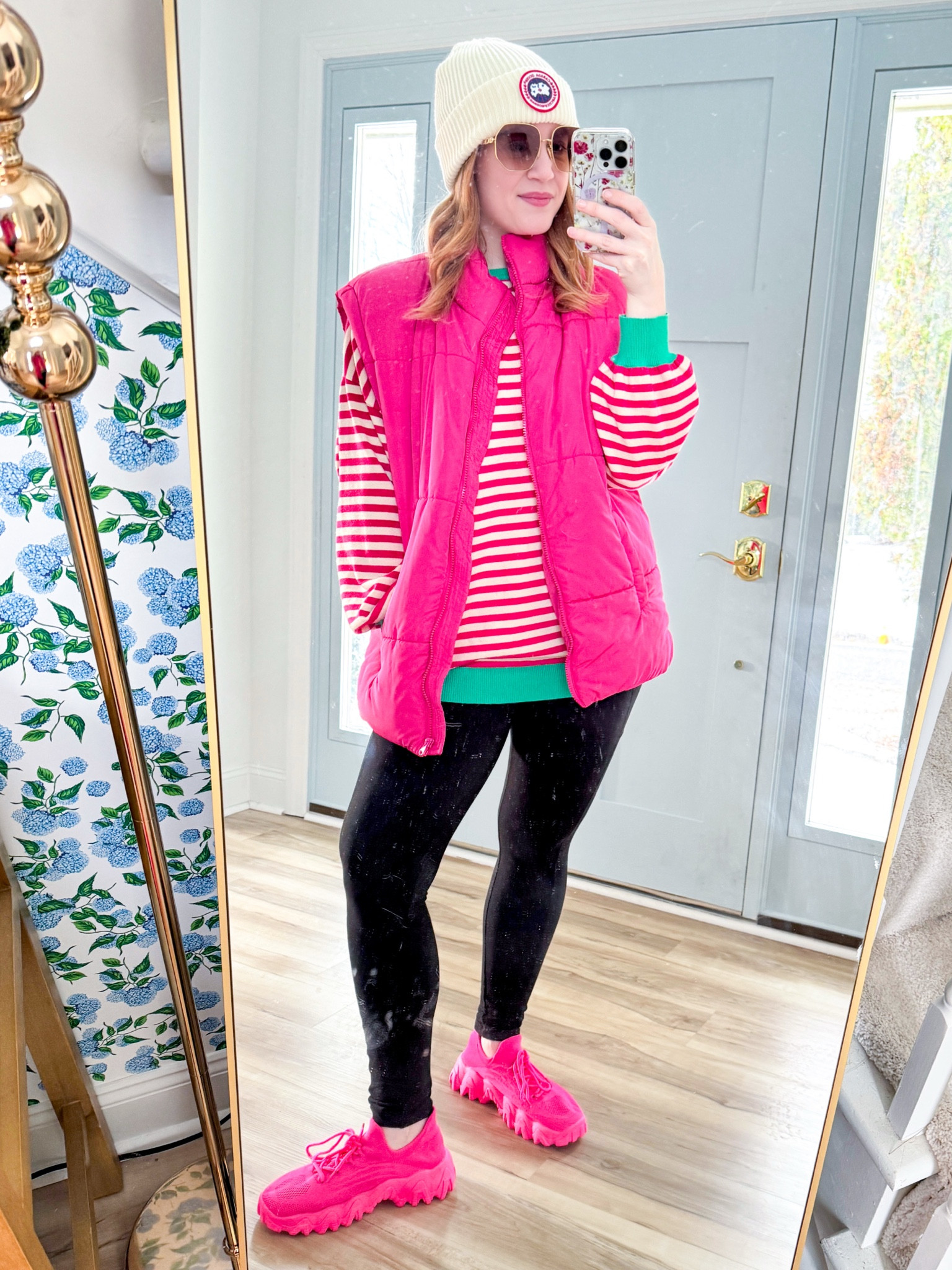 Mom of 4 under 4 cold Saturday casual but bold OOTD 

#LTKActive #LTKSeasonal #LTKStyleTip