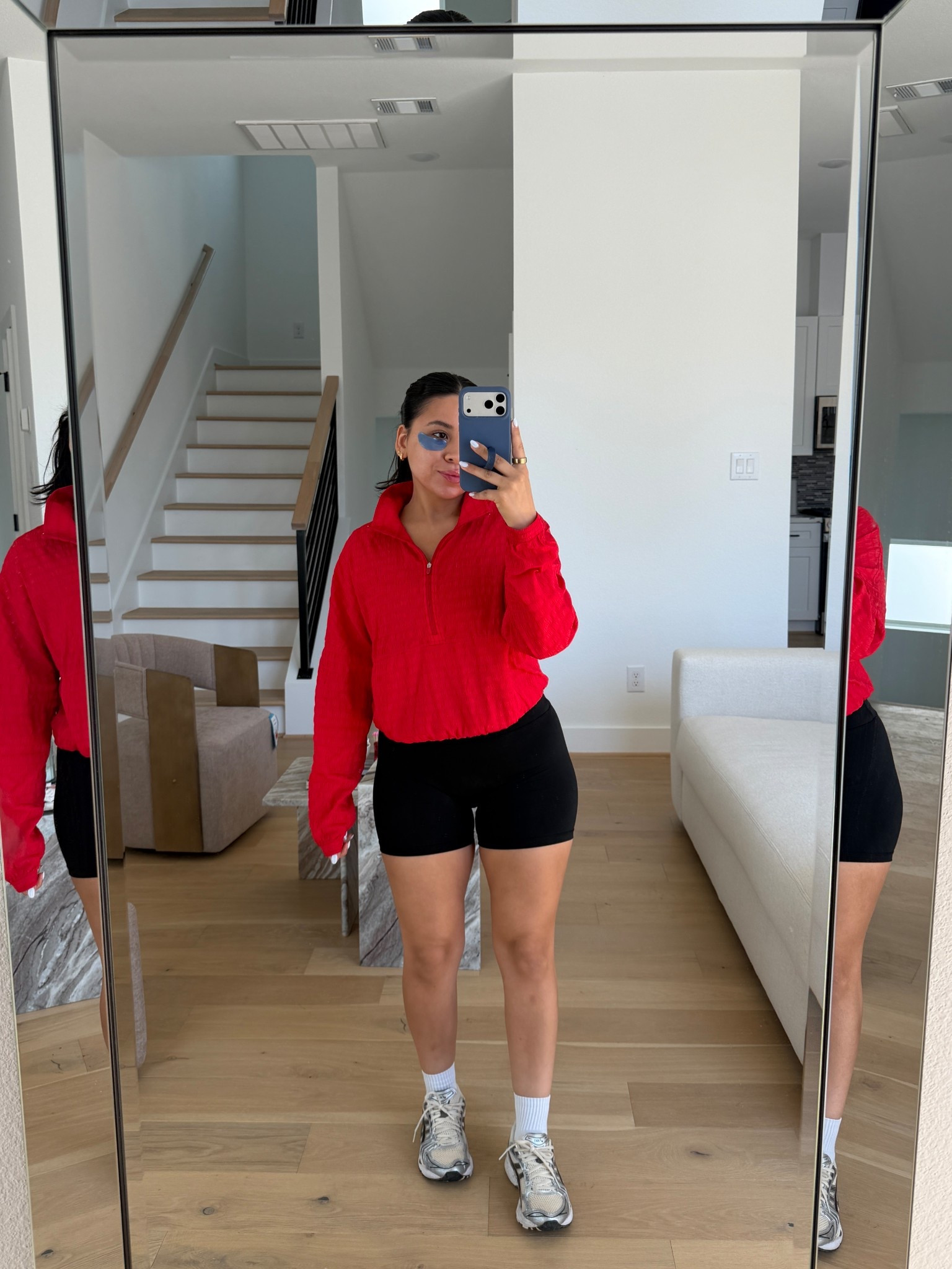 Shorts: similar, small
Tank: small
Half zip jacket: small
White ankle socks 
ASICS sneakers: 6.5 women 

#LTKActive #LTKootd #LTKdayinmylife