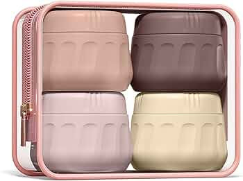 Mrsdry Travel Containers for Toiletries, TSA Approved Travel Size Toiletries 4 Pack, Refillable C... | Amazon (US)