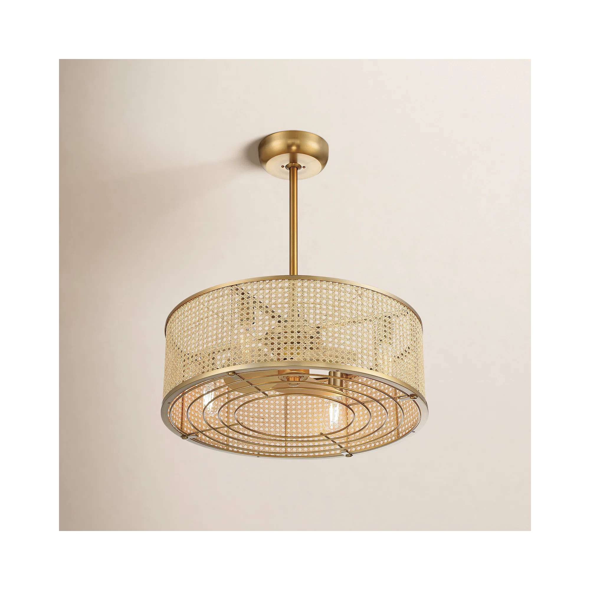 Hampson 25" 4-Light Fandelier with Remote Control | Birch Lane