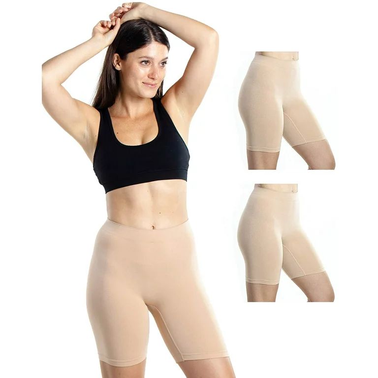 Ever Essential Nude SlipShorts Under Dresses, Women Spandex Biker Anti Chafing Shorts | Walmart (US)