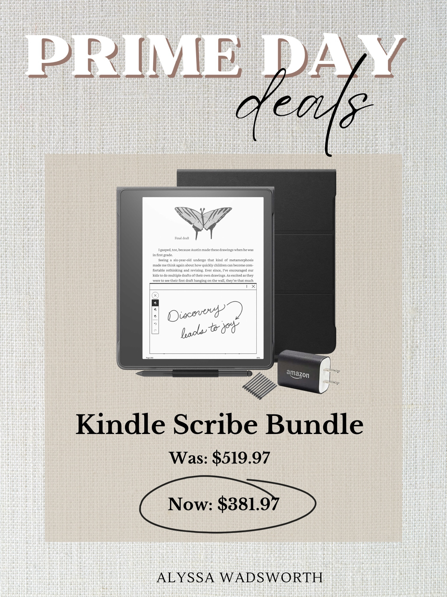 Great deal on Kindle Scribe Bundle for Amazon Prime Day! 

Kindle scribe, Amazon prime, kindle scribe bundle, Amazon finds, Amazon deals, Amazon prime day deals, prime day deals, prime day big deals, electronics, tech accessories, gift idea

#LTKGiftGuide #LTKsalealert #LTKxPrime