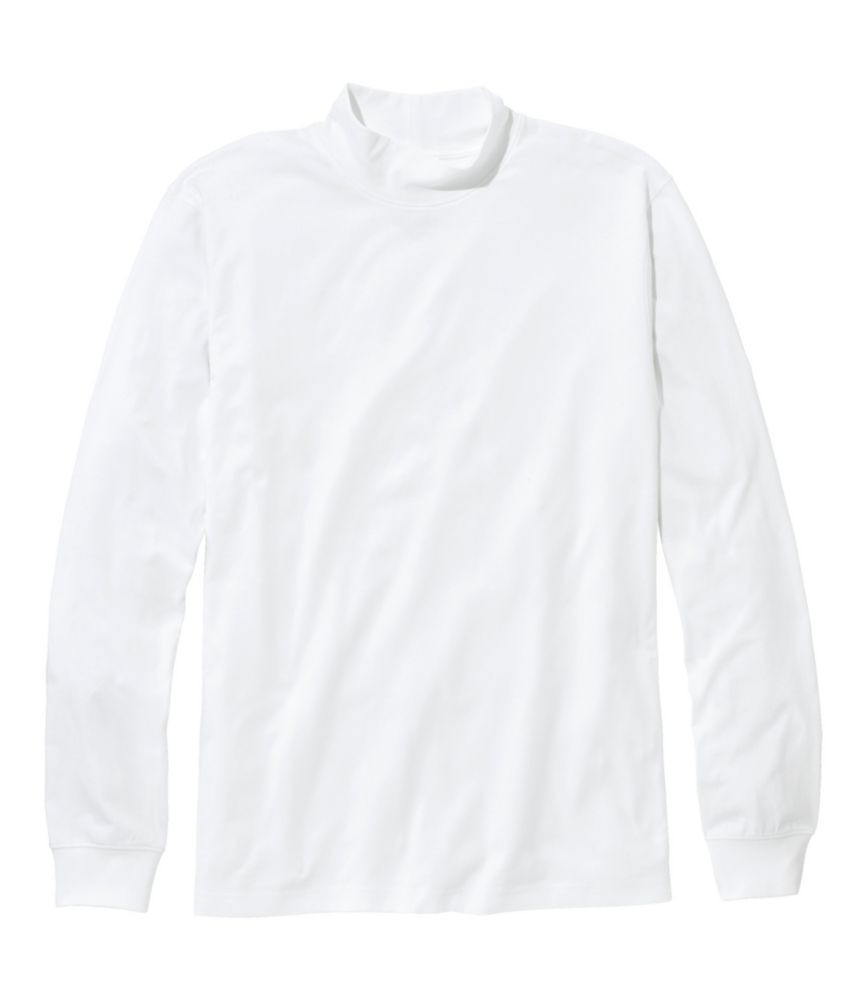Men's Carefree Unshrinkable Mockneck Shirt White XXL | L.L. Bean