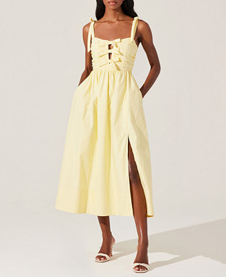 ASTR the Label Women's Helia Cotton Midi Dress - Macy's | Macy's