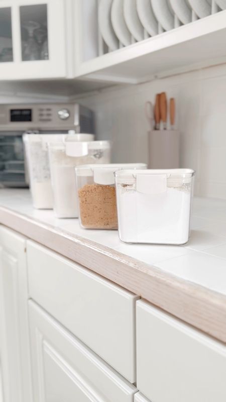 No more messy flour & sugar bags in the pantry! These acrylic canisters keep everything tidy & organized. There is even a terra-cotta stone in the brown sugar container to keep it from getting hard.

#LTKFindsUnder100 #LTKVideo #LTKHome