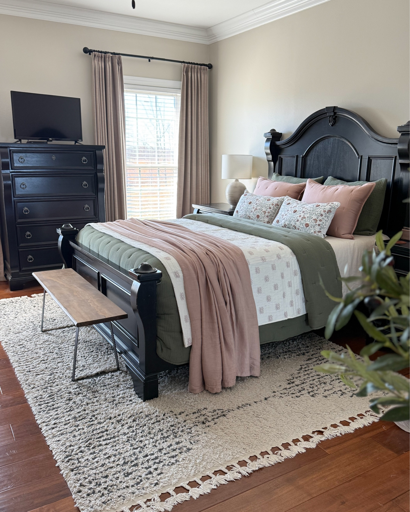Spring Bedding Refresh! I got the inspiration from the colors in the My Texas House throw pillows but I can’t believe how well the Olive Quince bedding and light Clay Casaluna go with it! 

#LTKFindsUnder50 #LTKSaleAlert #LTKHome